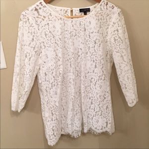 The Limited White Lace Top